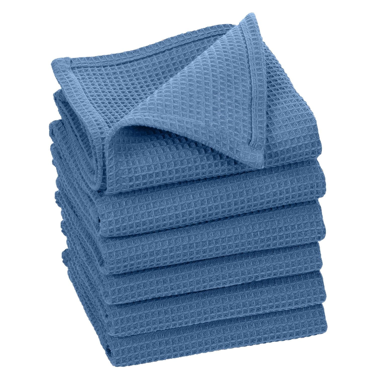 FabStyles Broadway Waffle Dishcloth Towel, Set of 6, Ring-Spun Cotton, Absorbent - Image 2