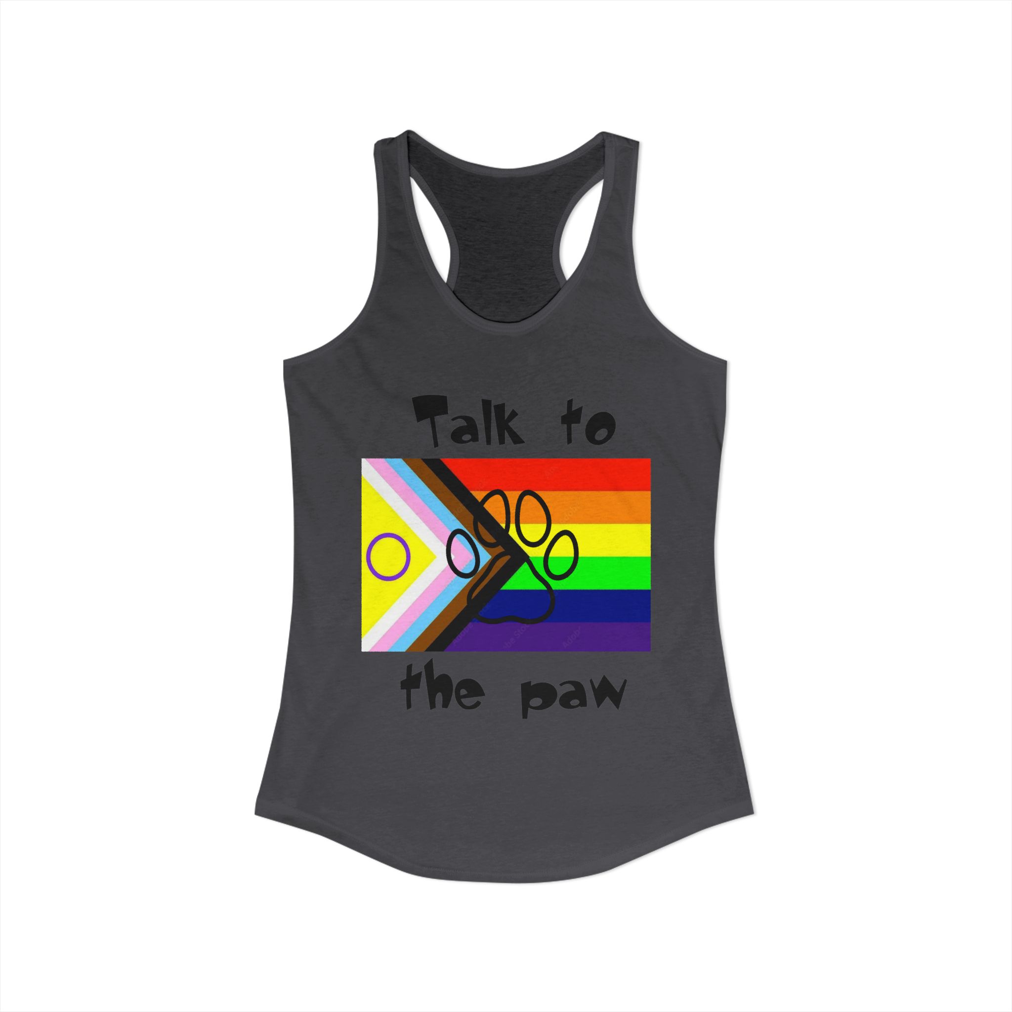 Talk To The Paw - Pride - Racerback Tank - Image 14