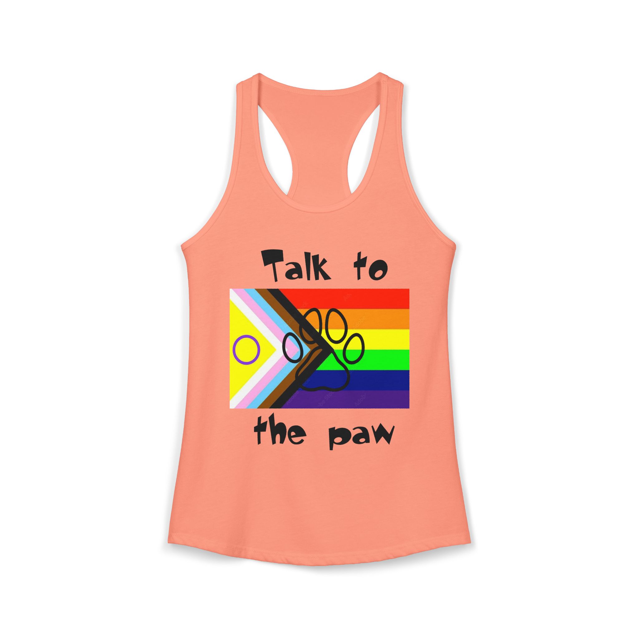 Talk To The Paw - Pride - Racerback Tank - Image 5