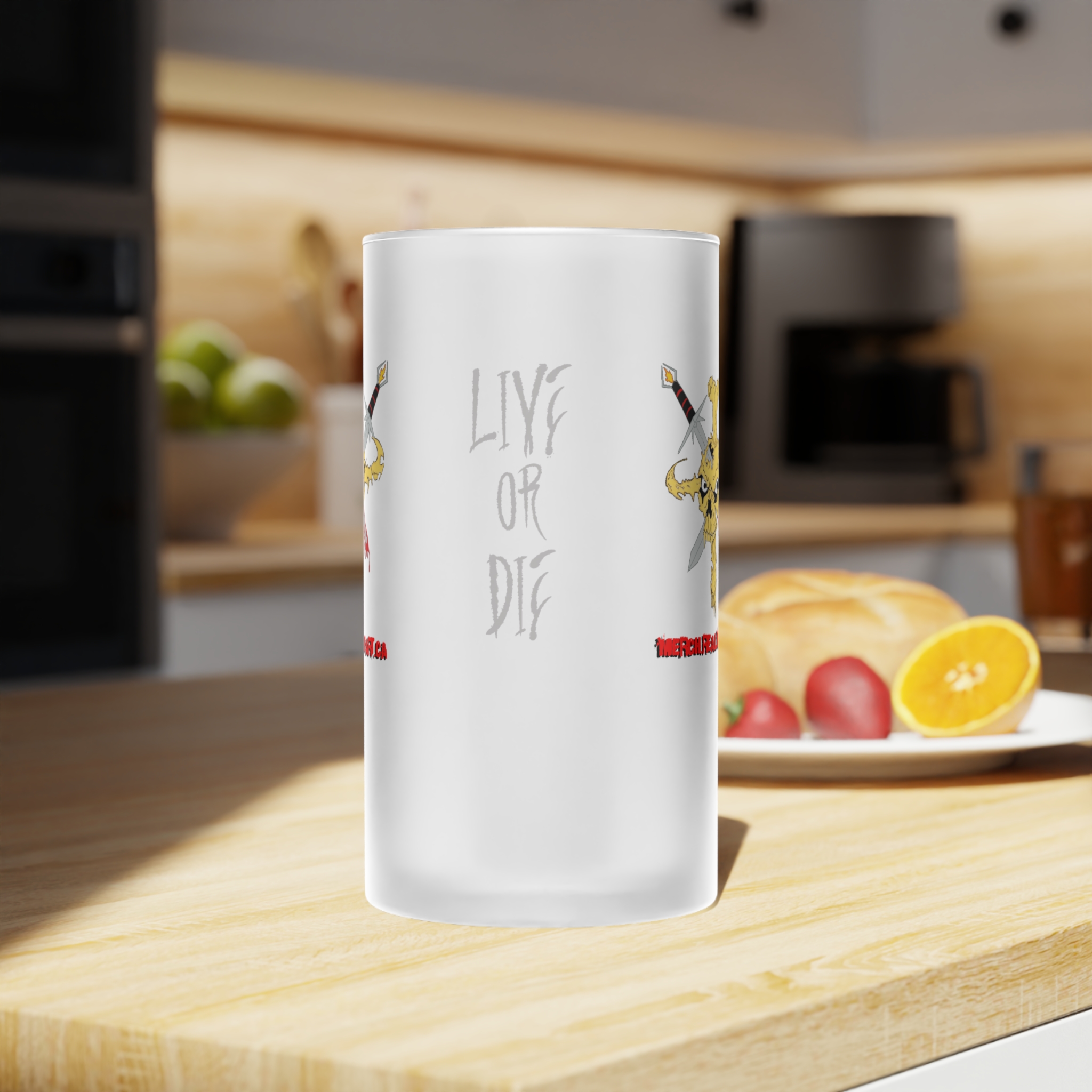 Live or Die - Frosted Beer Stein - Image 3