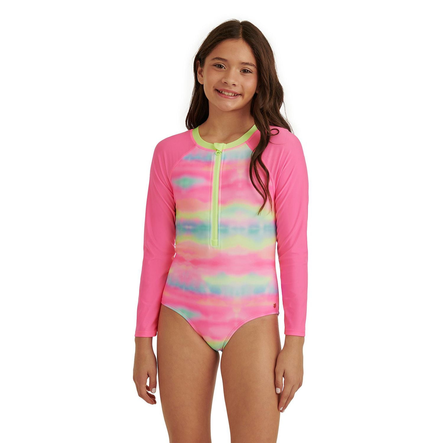Justice Printed Long-Sleeve One Piece Rashguard - Image 2