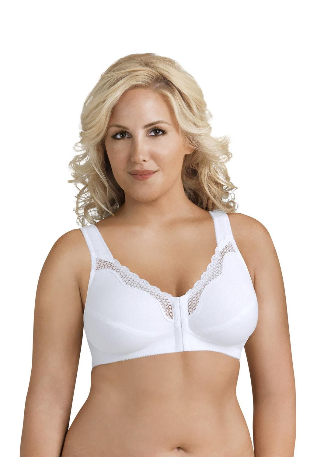 Exquisite Form #9600531 FULLY Cotton Soft Cup Full-Coverage Posture Bra, Lace, Front Closure, Wire-Free - Image 2