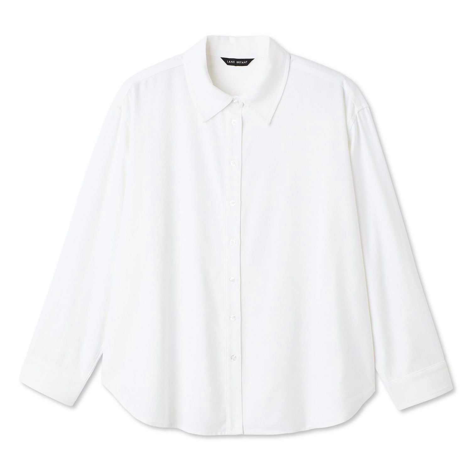 Lane Bryant Plus Linen-Blend Button-Up Shirt - Image 2