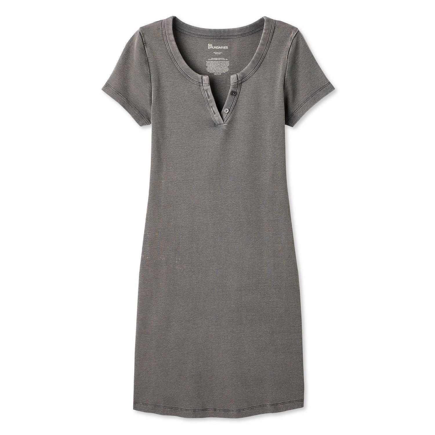 No Boundaries Short-Sleeve Henley Dress - Image 2