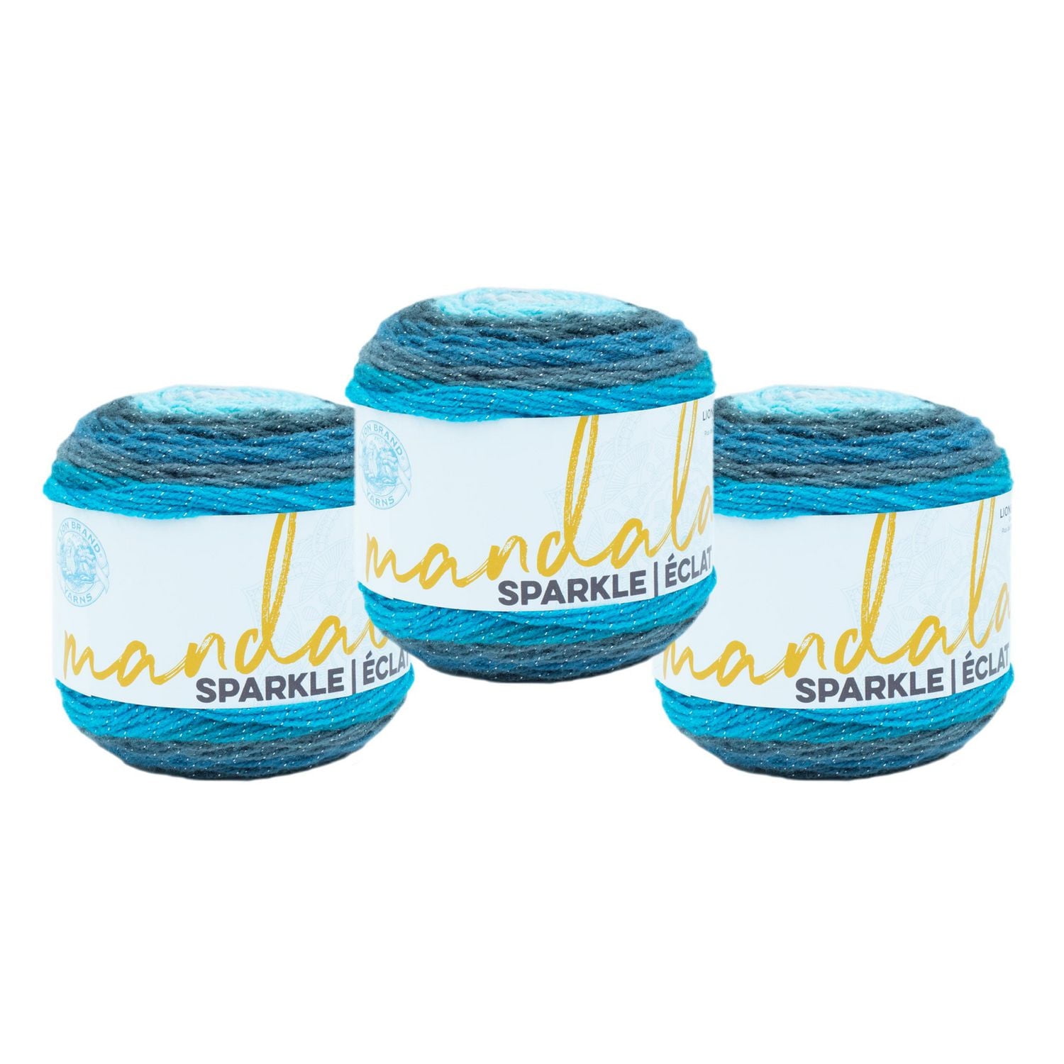 Lion Brand Mandala Sparkle Yarn - Aquarius - Image 2