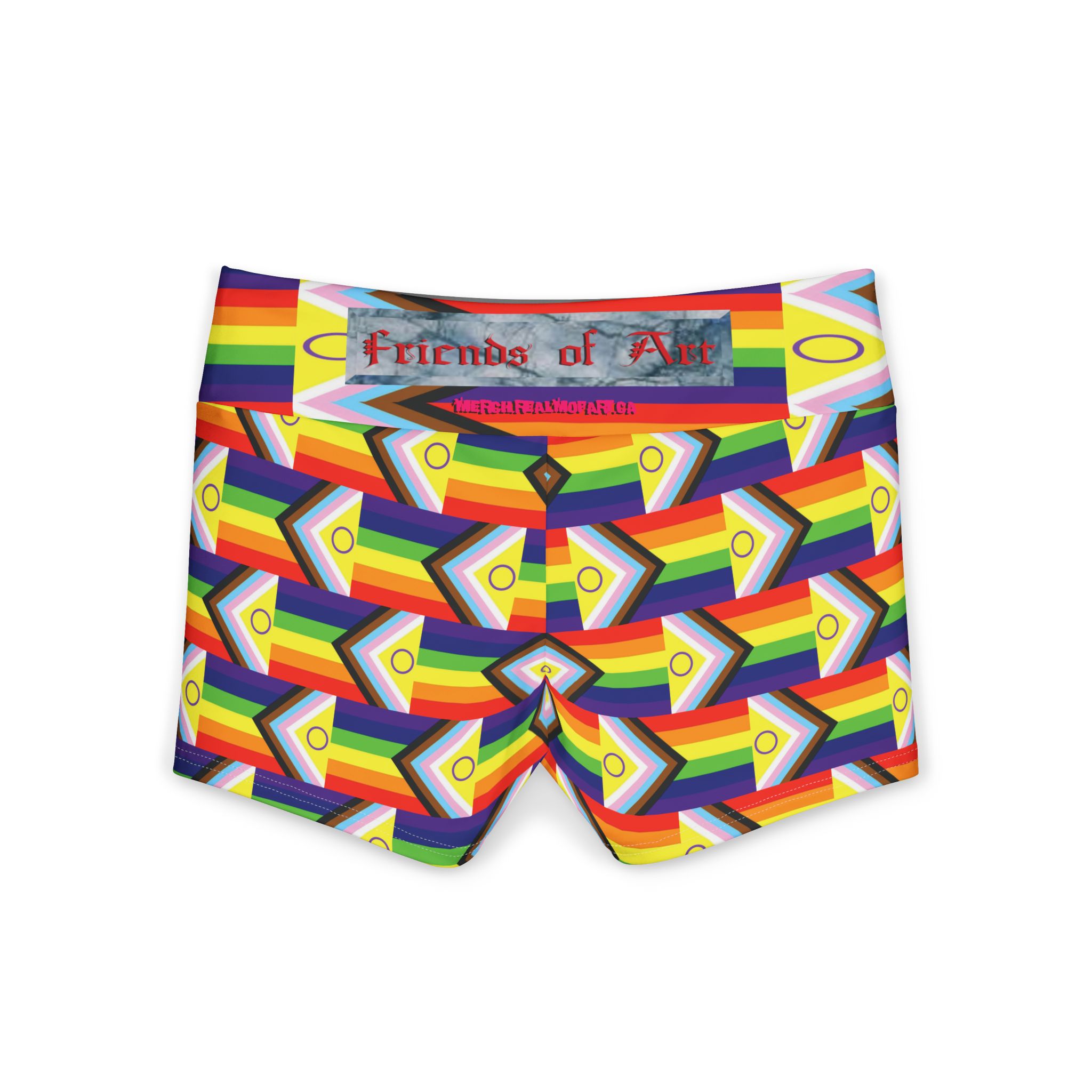 Friends of Art - Pride - Yoga Shorts - Image 2