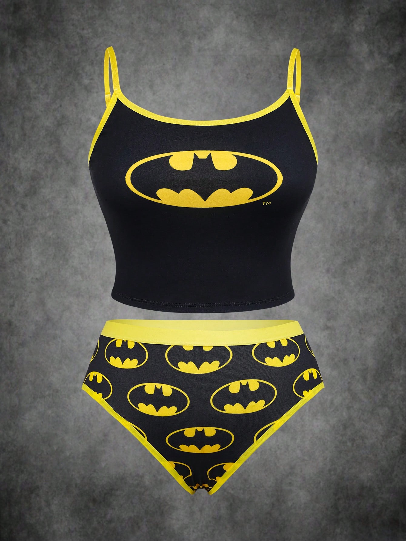 BATMAN X Plus Size Women's Lingerie Set With Camisole And Triangle Panties - Image 2