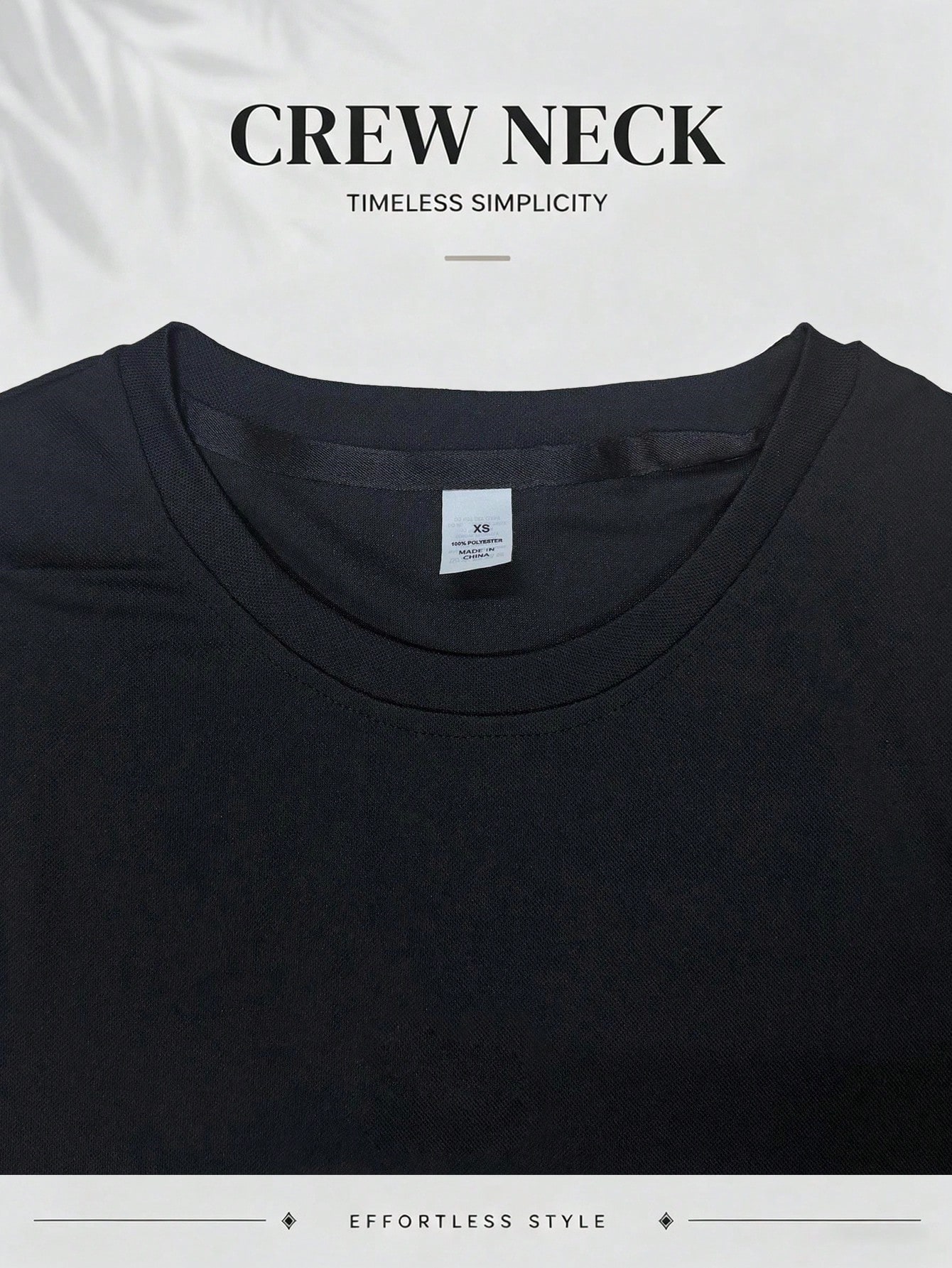 Men's 3-Pack Solid Color Long Sleeve Shirts, Classic Crew Neck Soft Stretch T-Shirts, Everyday Wear Tops
