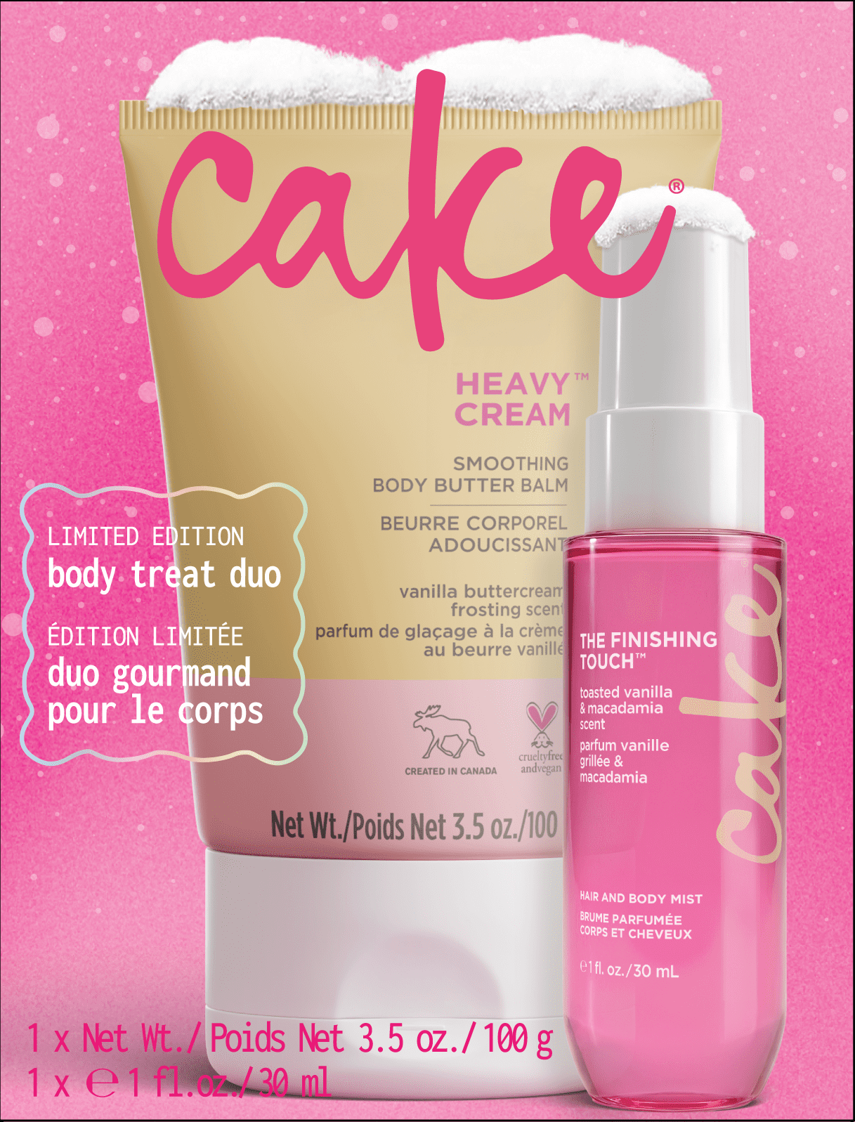 Vanilla Bliss Winter Whipped Body Butter & Body Spray Mist Gift Set for Her